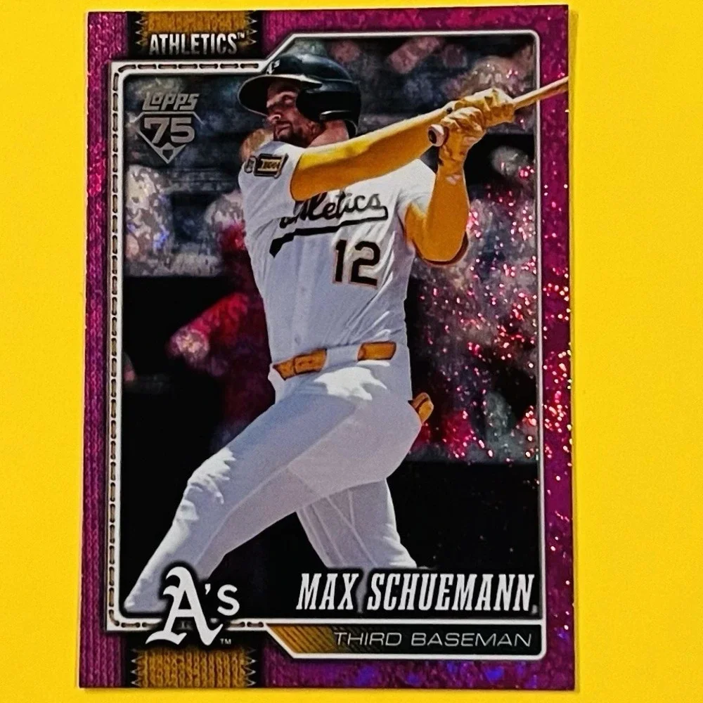 2026 Topps Series 1 Max Schuemann #225 Pink Purple Sparkle‎ Foil
